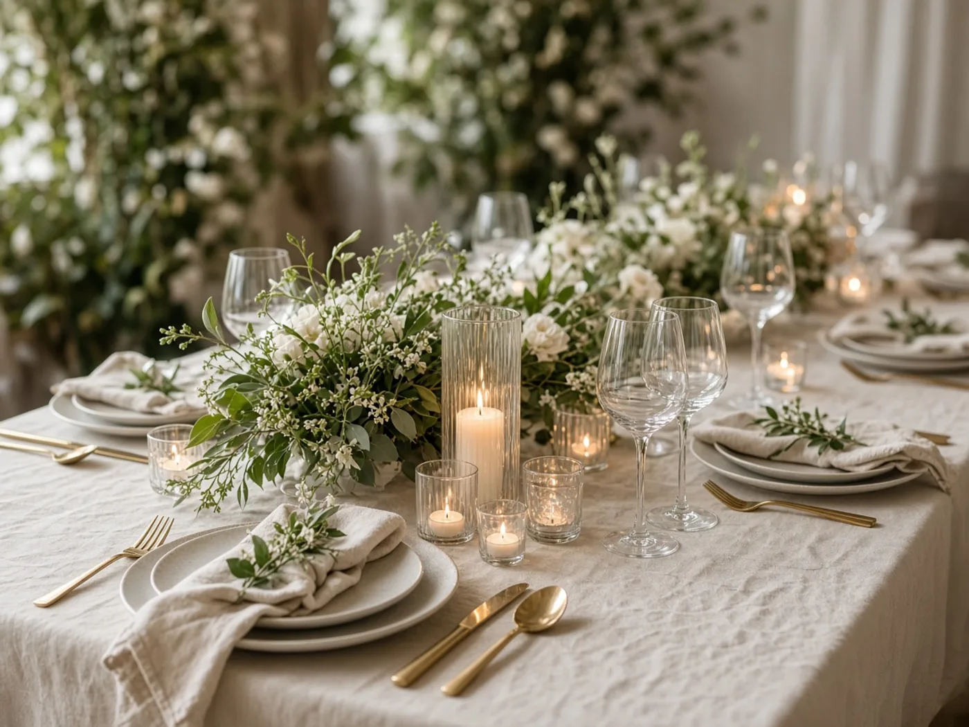 Reception tablescape